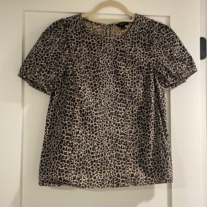 J Crew Short Sleeve Puff Sleeve Shirt